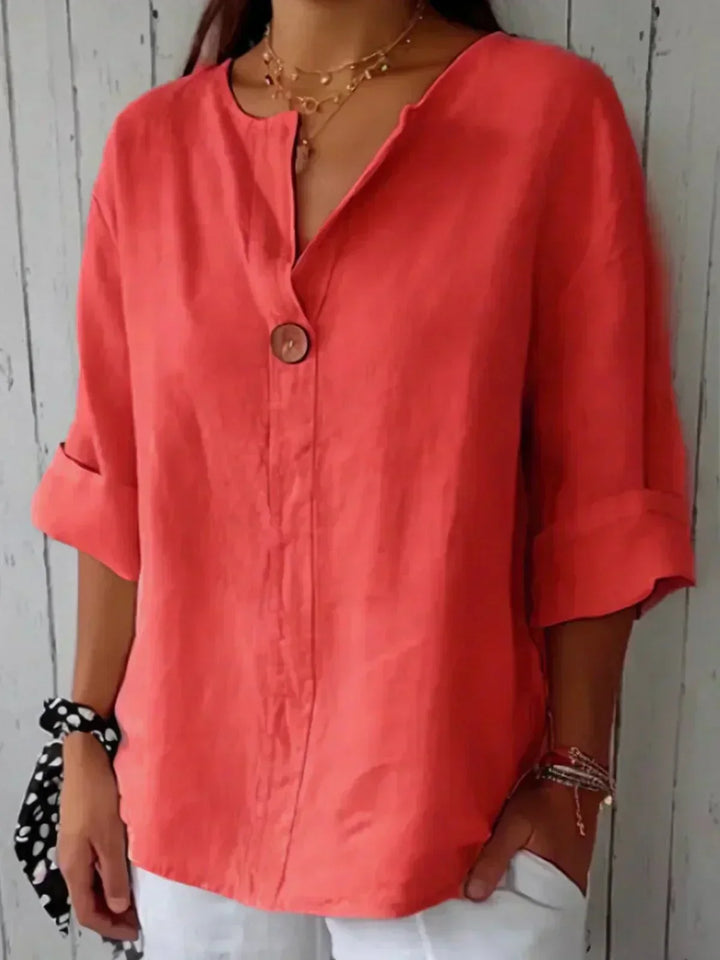 Martina™ | Blusa lino relajado