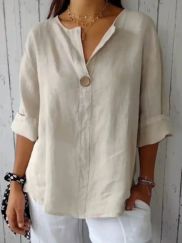 Martina™ | Blusa lino relajado
