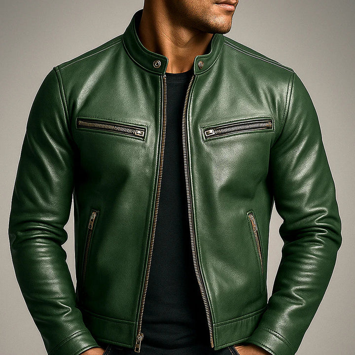 Claudia™ | Chaqueta de cuero sintético informal