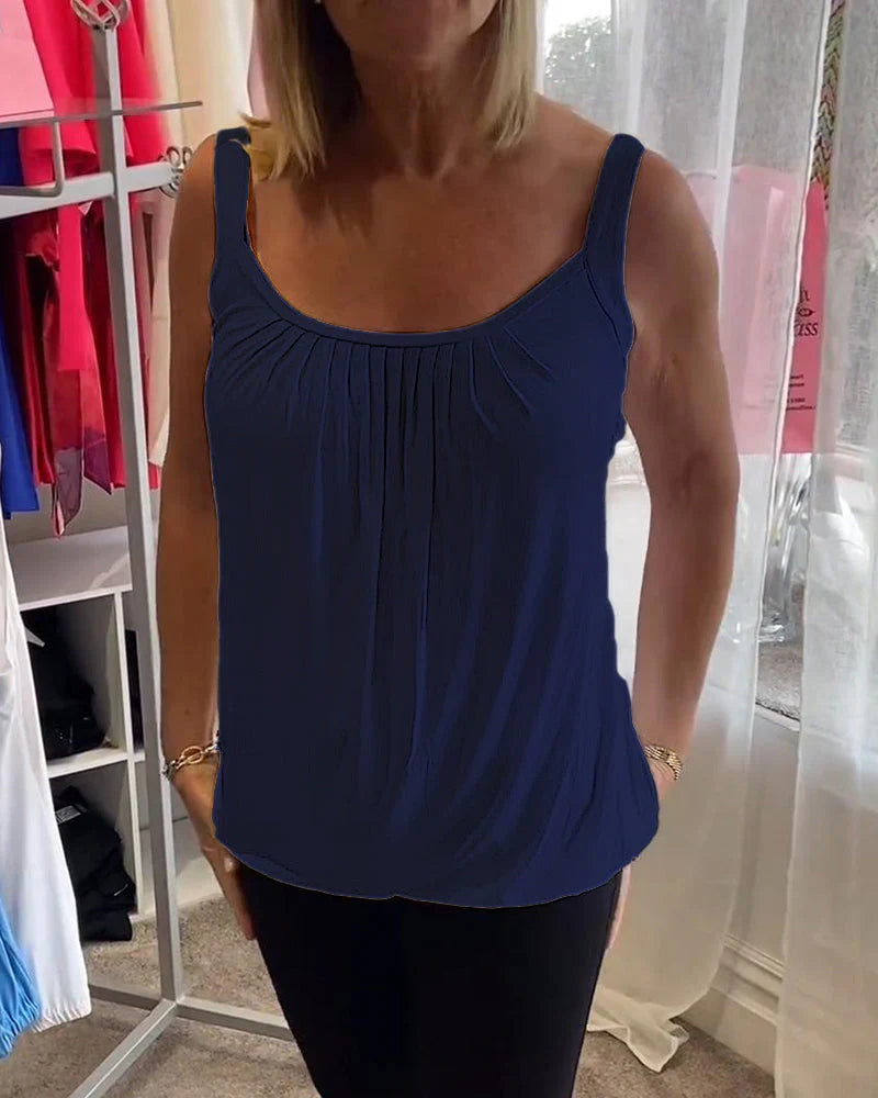 Valentina™ | Blusa plisada sin mangas