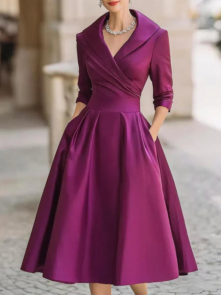 Rocío™ | Vestido Midi Satinado