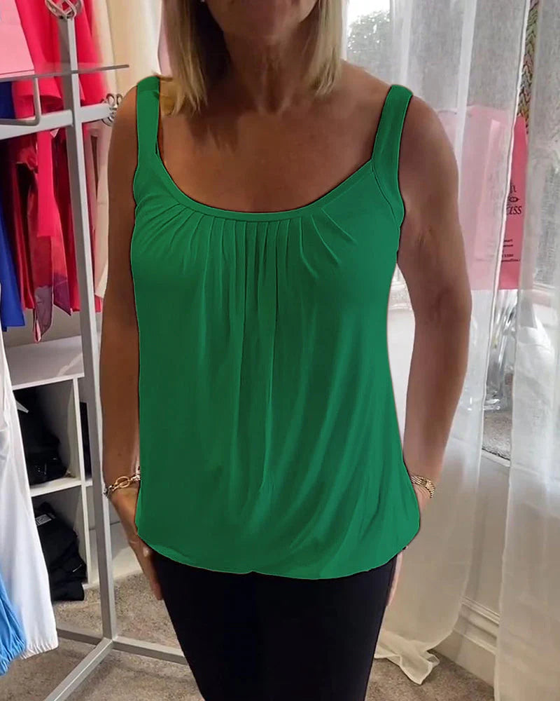 Valentina™ | Blusa plisada sin mangas