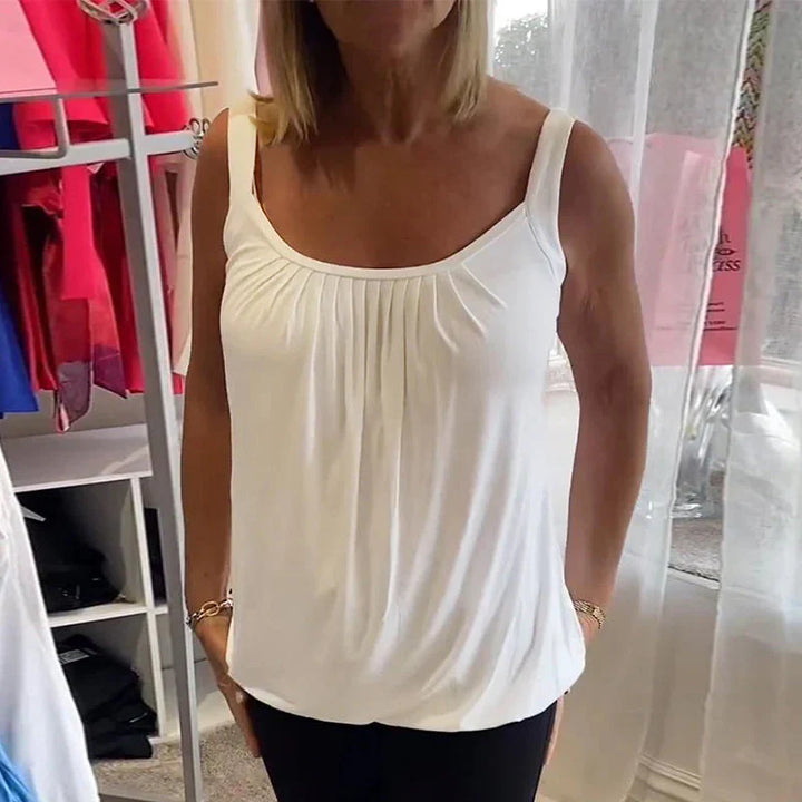 Valentina™ | Blusa plisada sin mangas