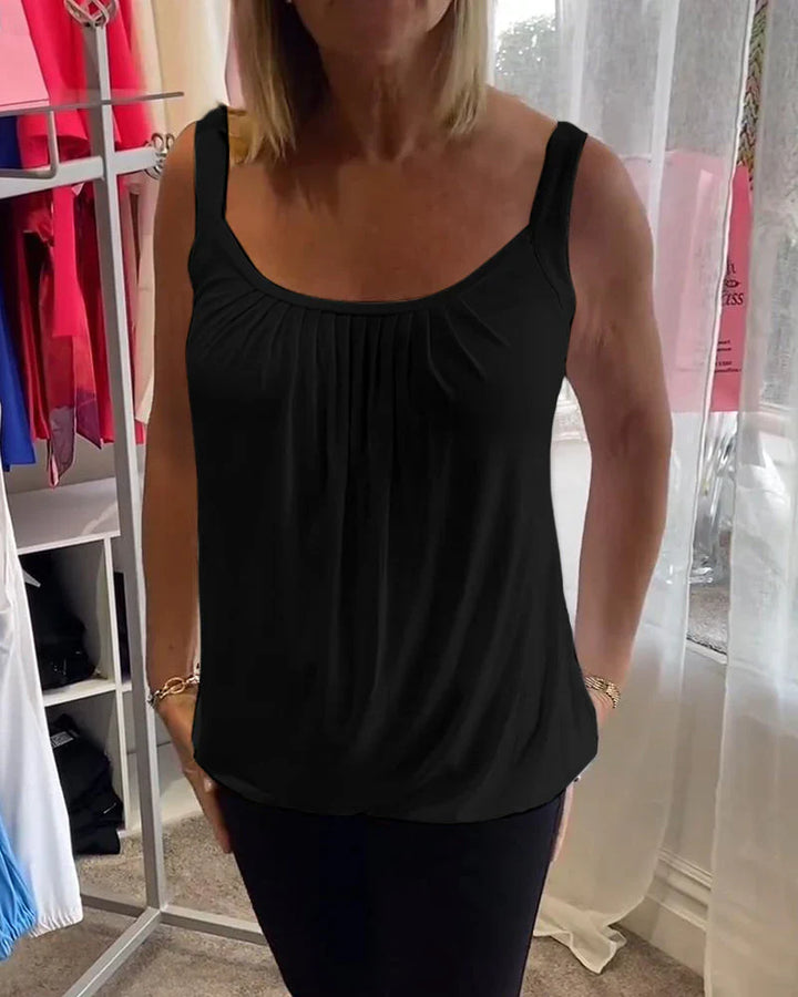 Valentina™ | Blusa plisada sin mangas