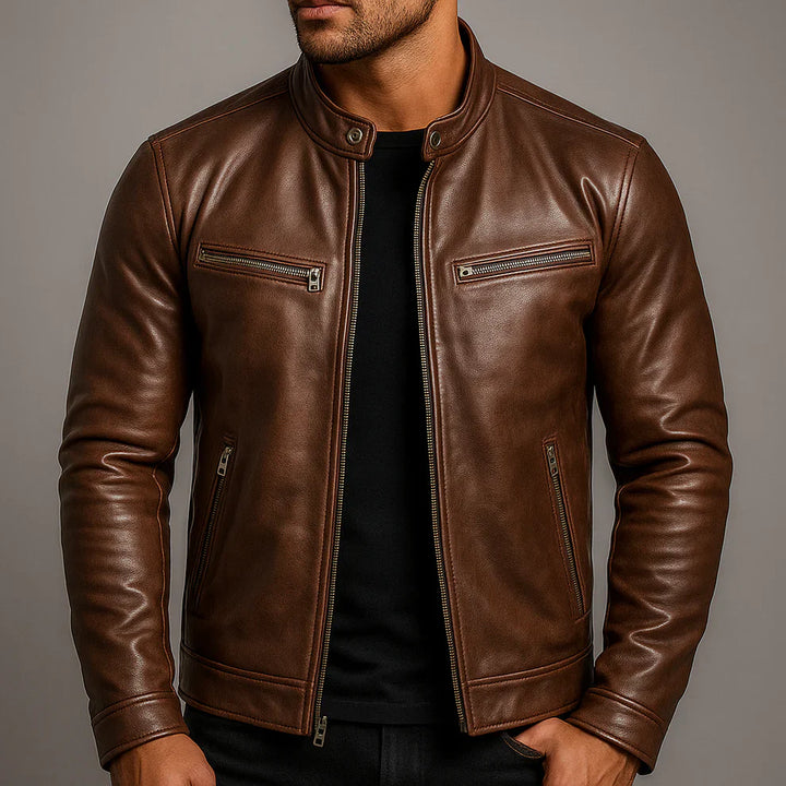 Claudia™ | Chaqueta de cuero sintético informal