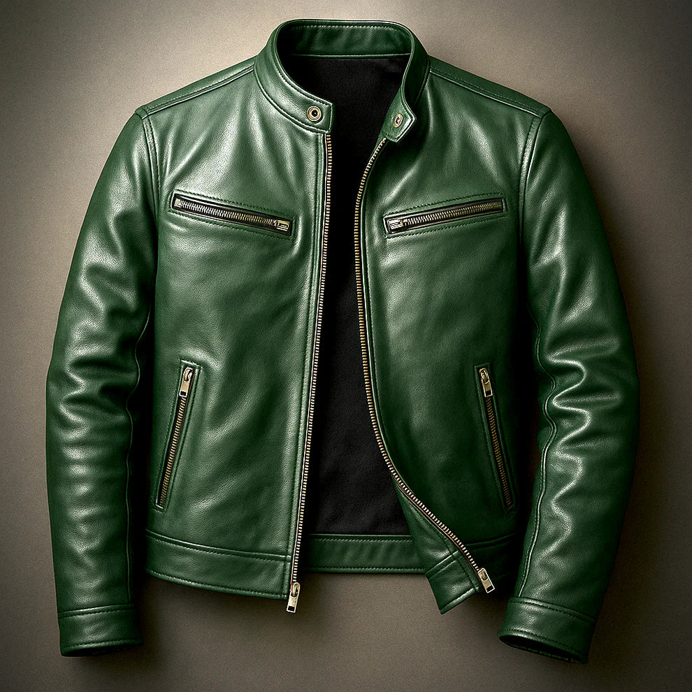 Claudia™ | Chaqueta de cuero sintético informal