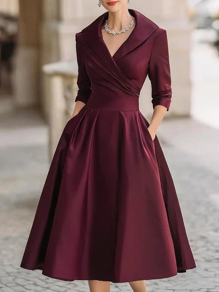 Rocío™ | Vestido Midi Satinado
