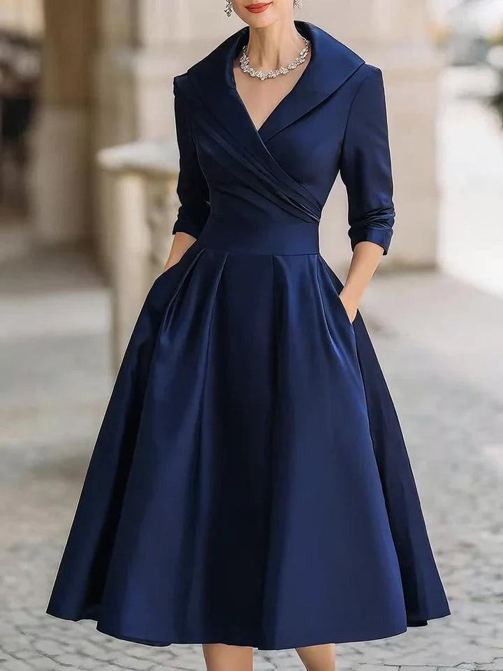 Rocío™ | Vestido Midi Satinado