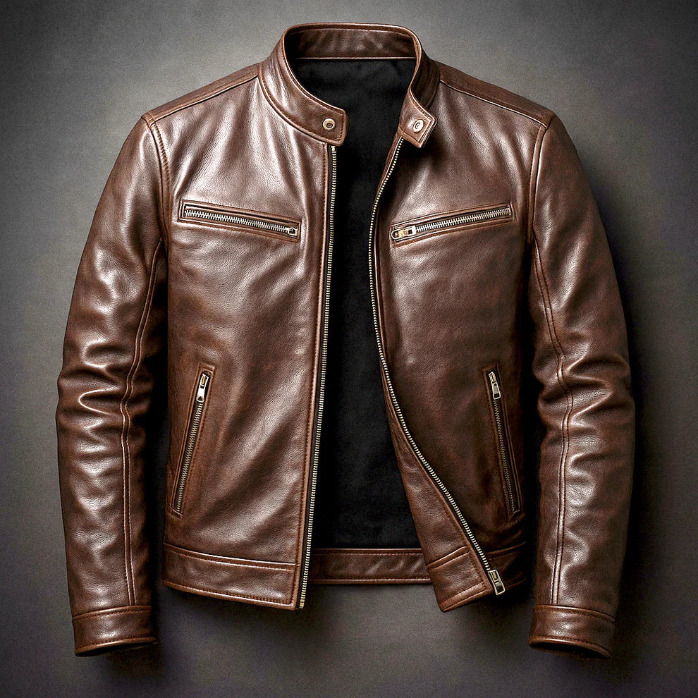 Claudia™ | Chaqueta de cuero sintético informal