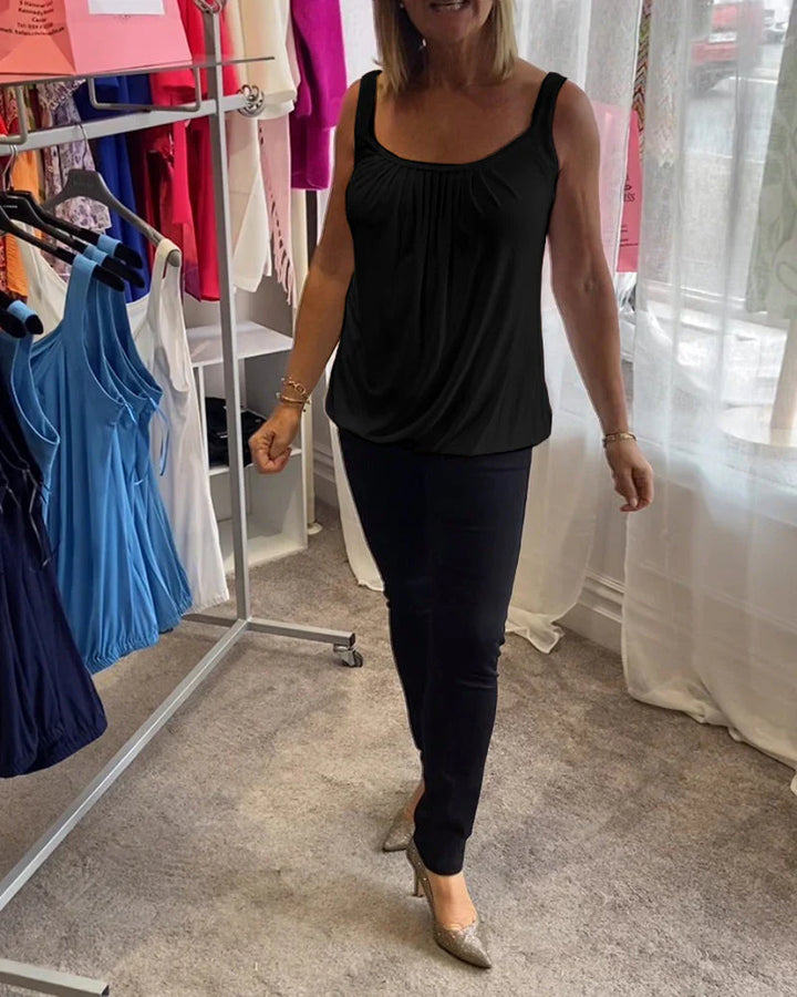 Valentina™ | Blusa plisada sin mangas