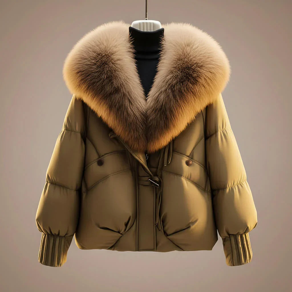 Emma™ | Abrigo Acolchado Cuello Pelo