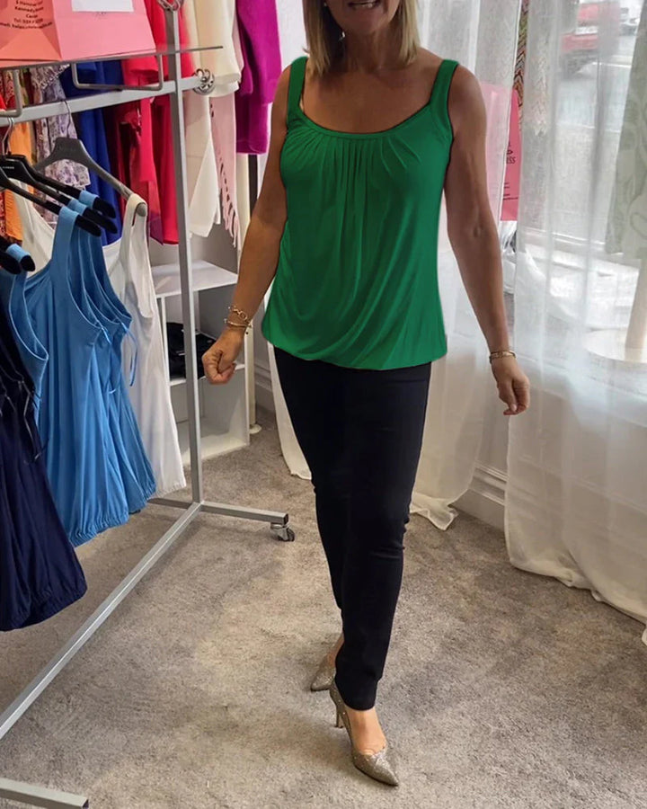 Valentina™ | Blusa plisada sin mangas