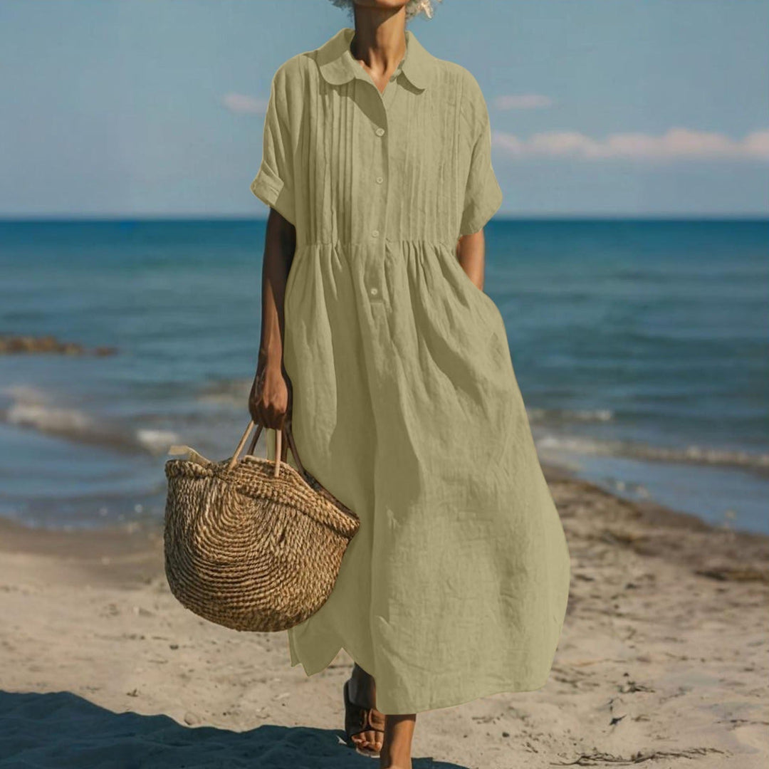 Lucía™ | Vestido camisero fluido