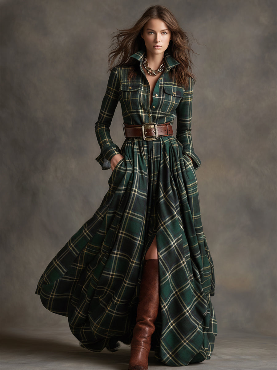 Jimena™ | Vestido Camisa Cuadros