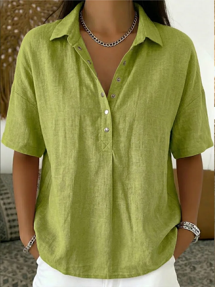 Andrea™ | Blusa Lino Texturada