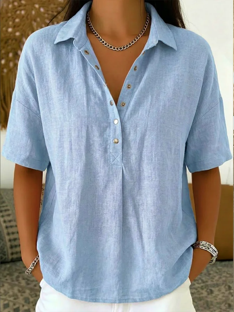 Andrea™ | Blusa Lino Texturada