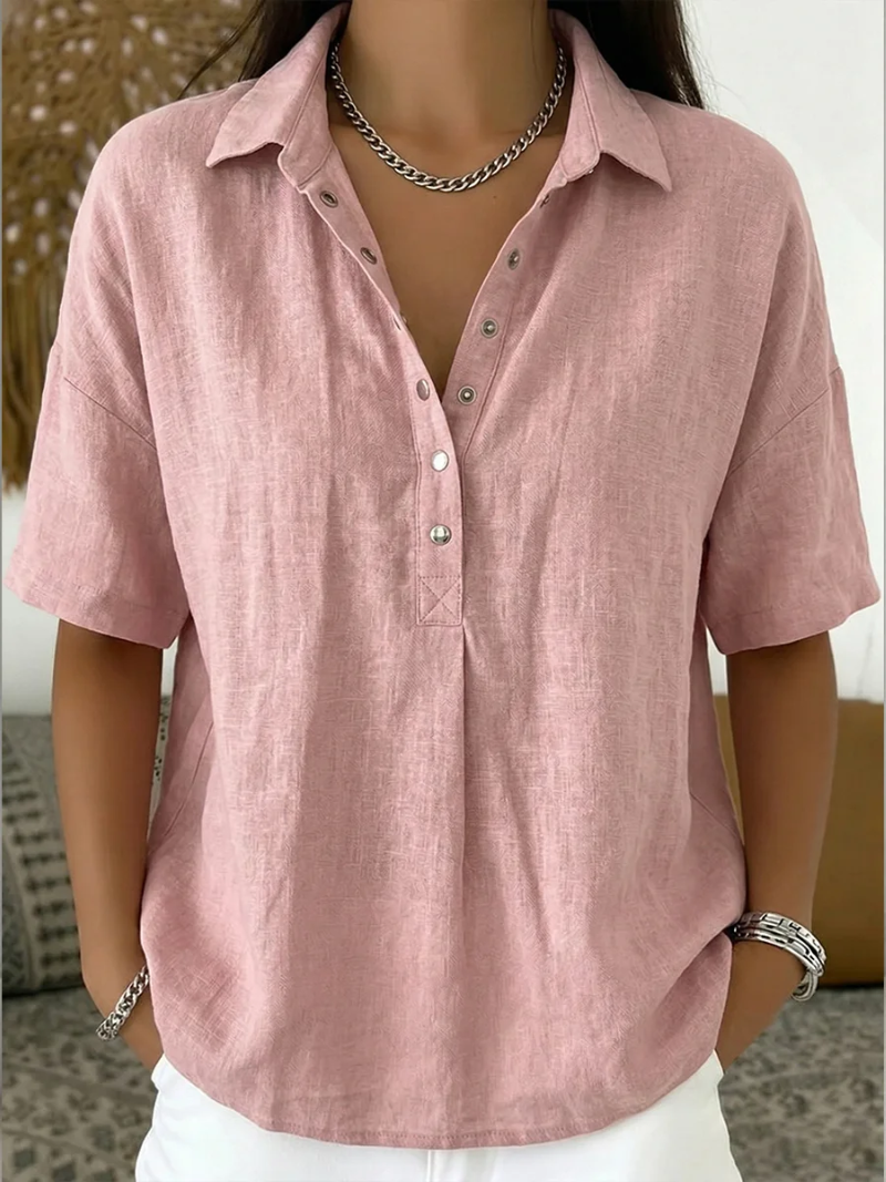 Andrea™ | Blusa Lino Texturada