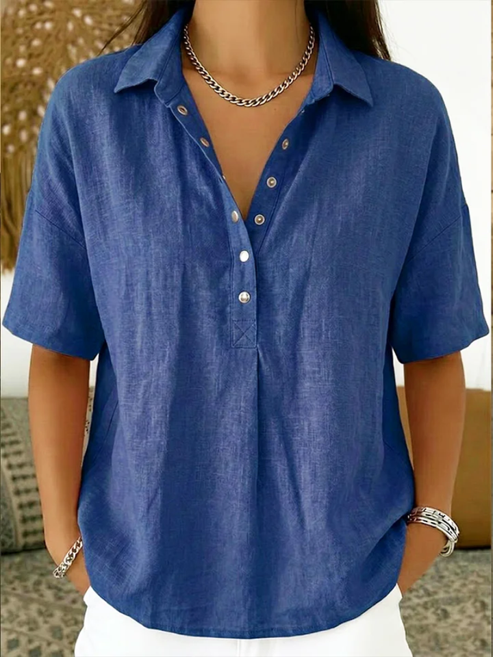Andrea™ | Blusa Lino Texturada