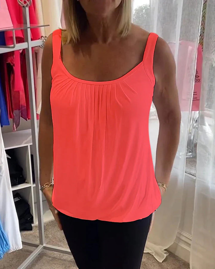 Valentina™ | Blusa plisada sin mangas