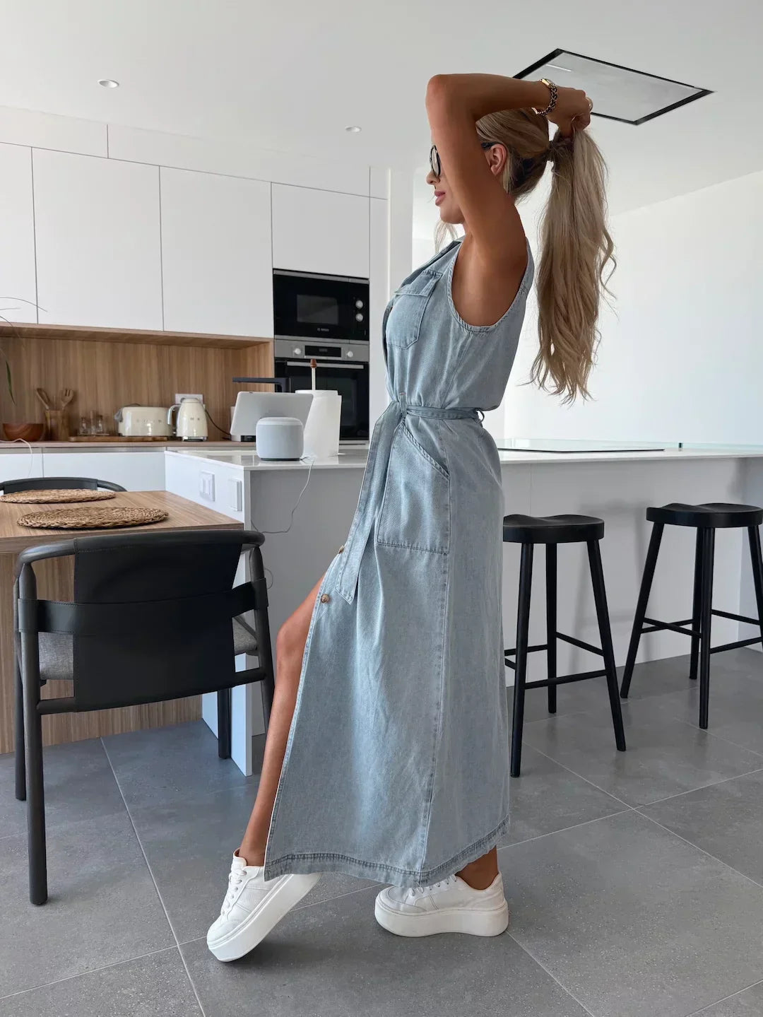 Inés™ | Vestido Denim Maxi