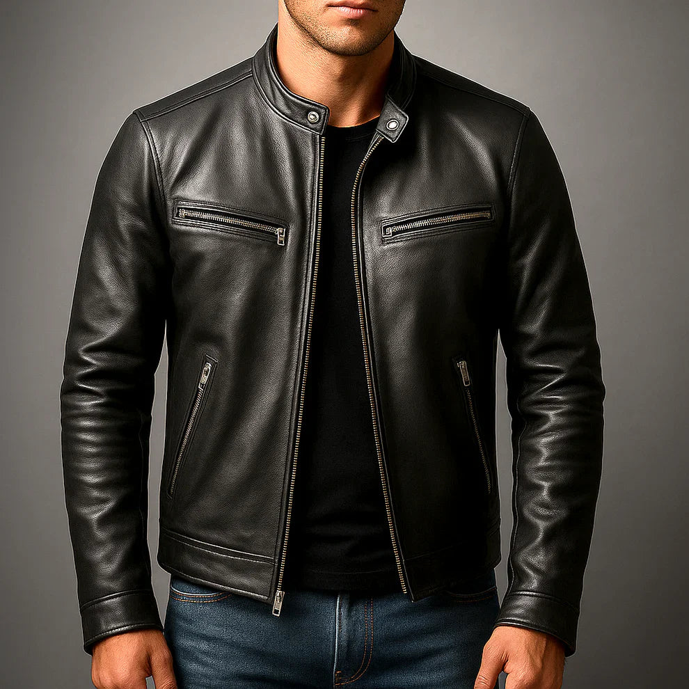 Claudia™ | Chaqueta de cuero sintético informal