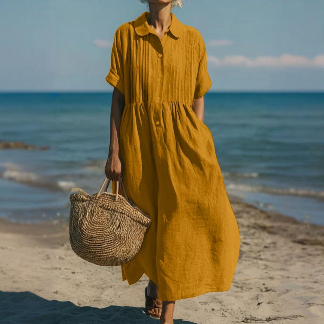 Lucía™ | Vestido camisero fluido