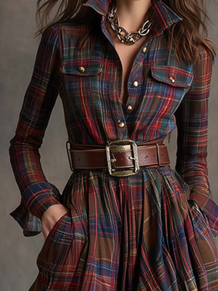 Jimena™ | Vestido Camisa Cuadros