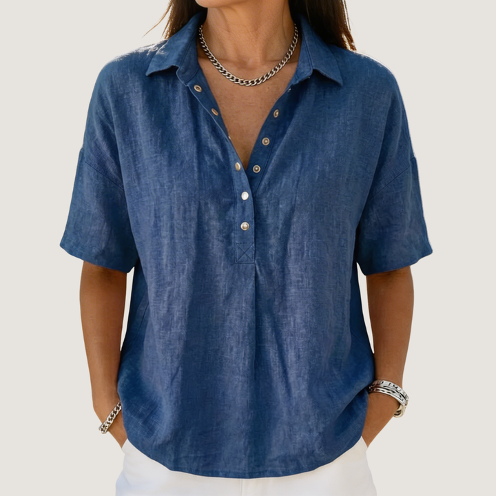 Andrea™ | Blusa Lino Texturada