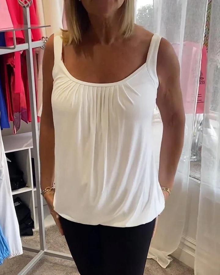 Valentina™ | Blusa plisada sin mangas
