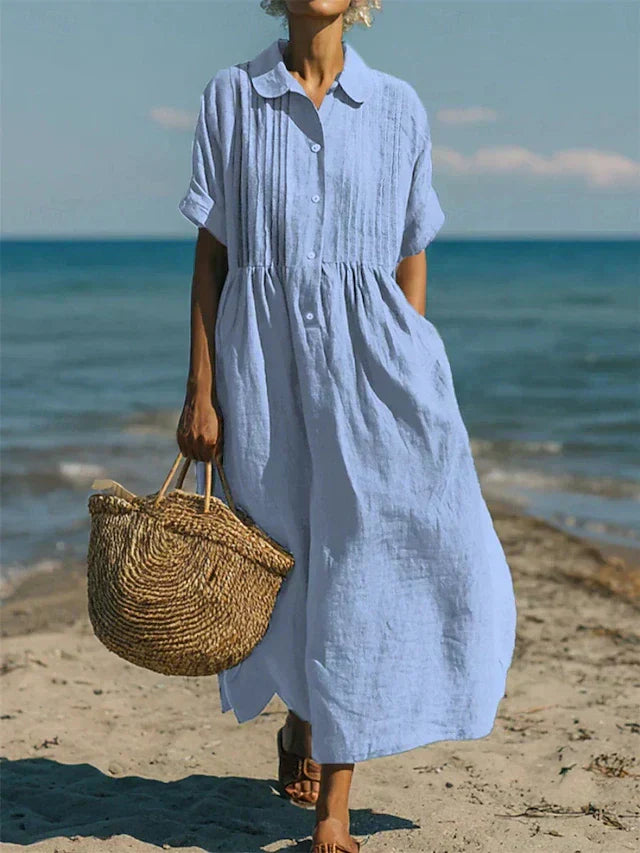 Lucía™ | Vestido camisero fluido