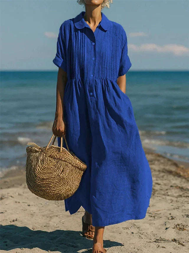 Lucía™ | Vestido camisero fluido
