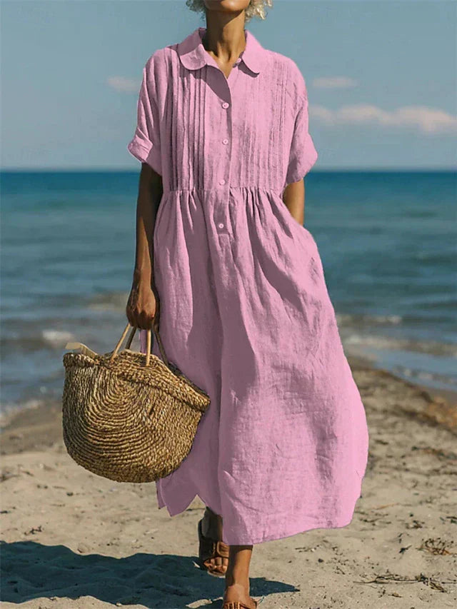 Lucía™ | Vestido camisero fluido