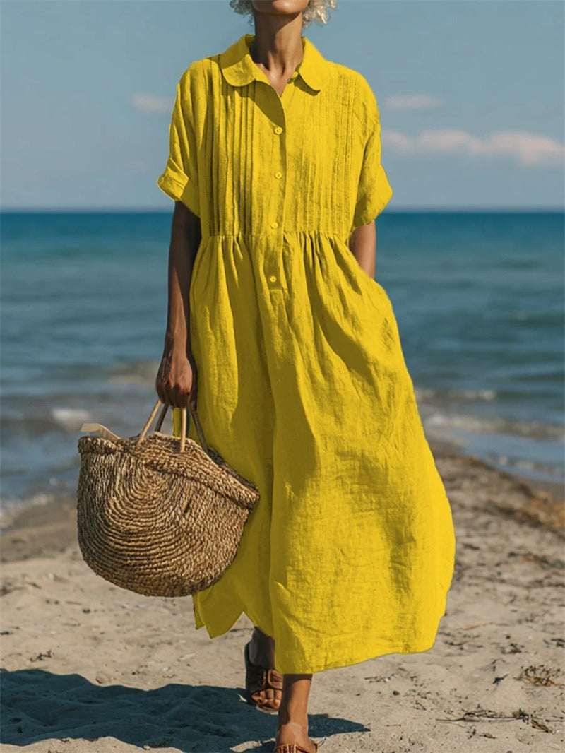 Lucía™ | Vestido camisero fluido