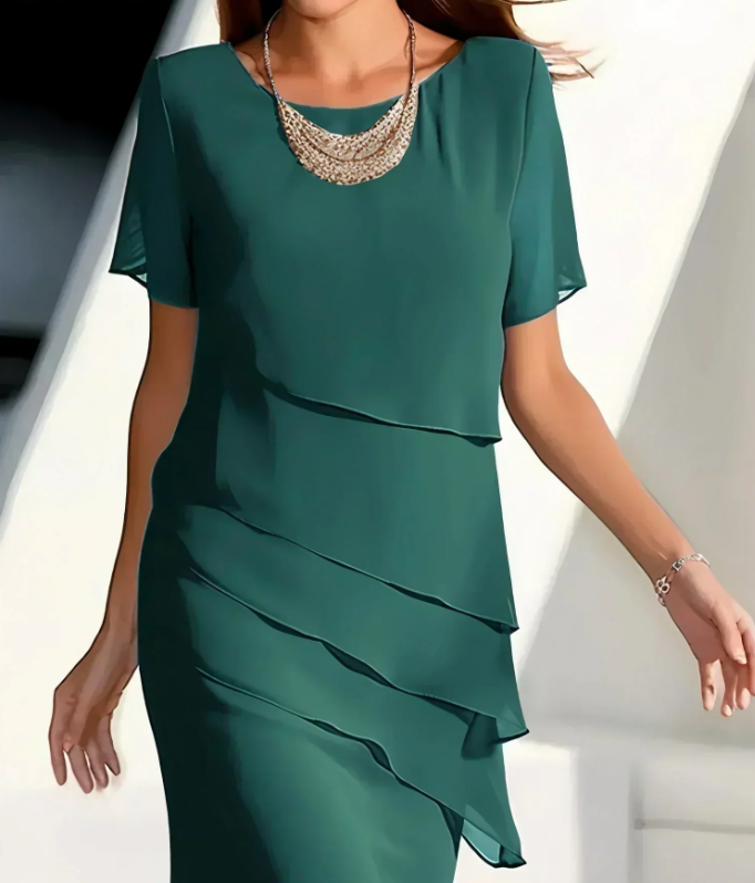 Adriana™ | Vestido midi estratificado