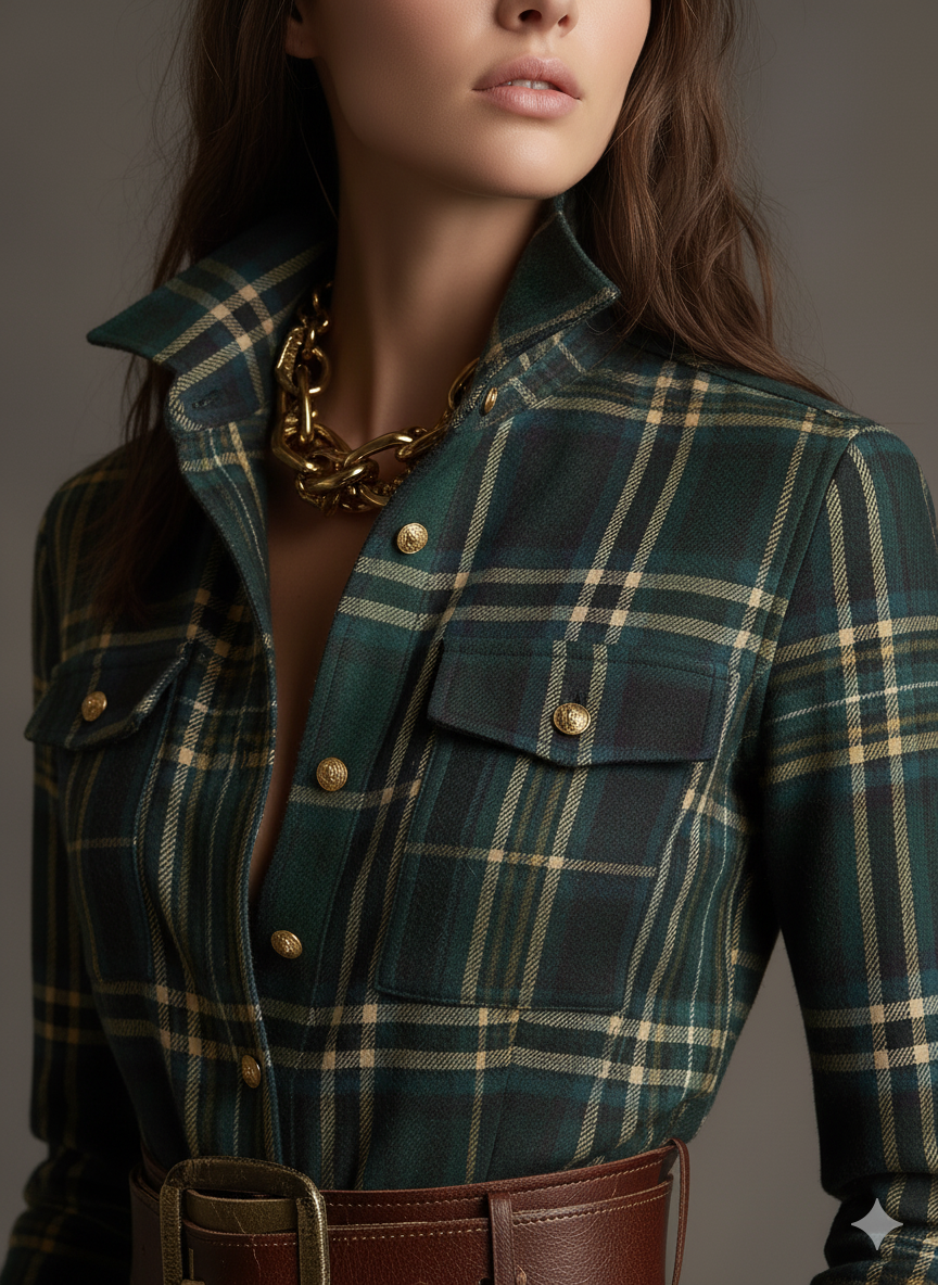 Jimena™ | Vestido Camisa Cuadros