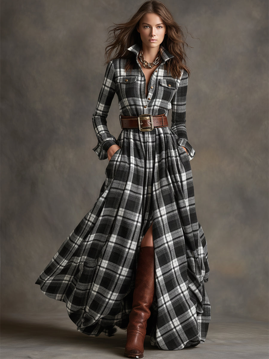 Jimena™ | Vestido Camisa Cuadros