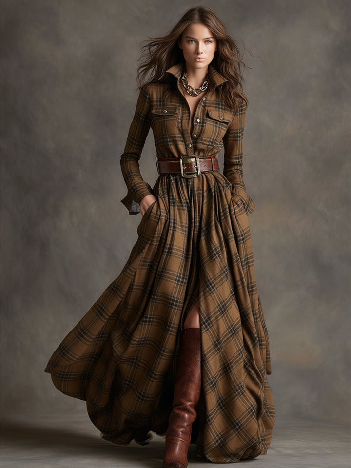 Jimena™ | Vestido Camisa Cuadros