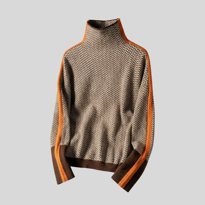 Marina™ | Jersey cuello alto rayado