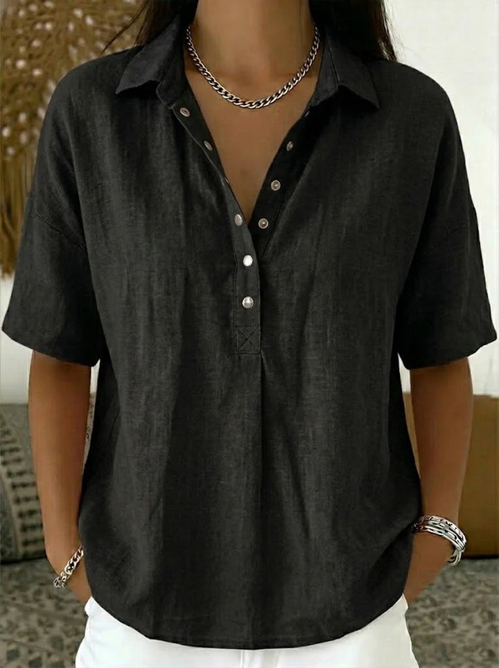 Andrea™ | Blusa Lino Texturada