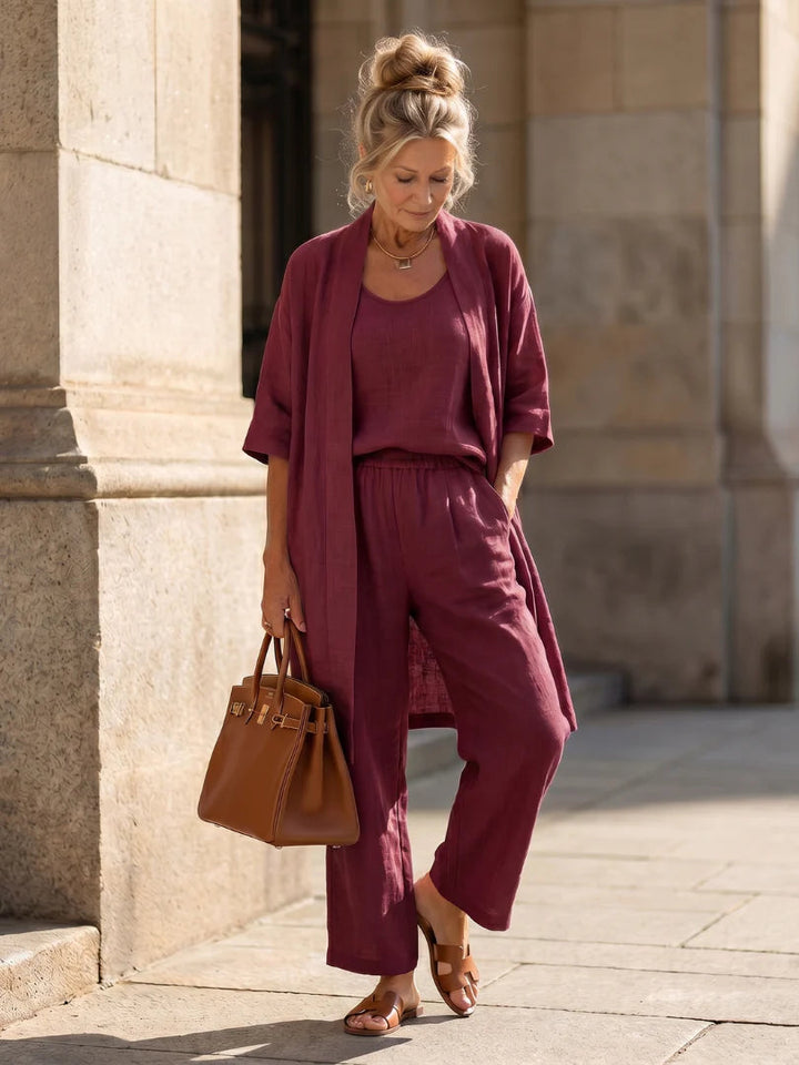Natalia™ | Conjunto de lino ligero