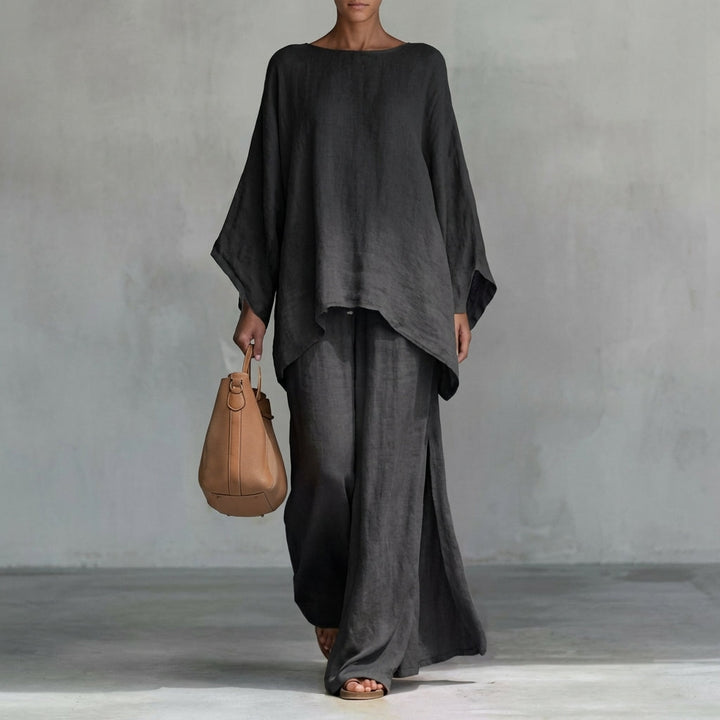 Nuria™ | Conjunto manga larga y pantalón ancho