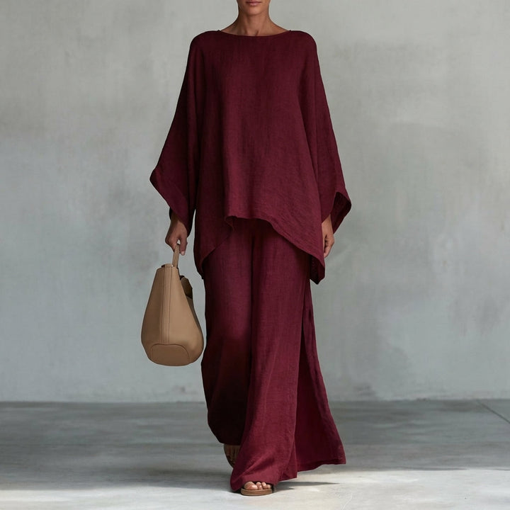 Nuria™ | Conjunto manga larga y pantalón ancho
