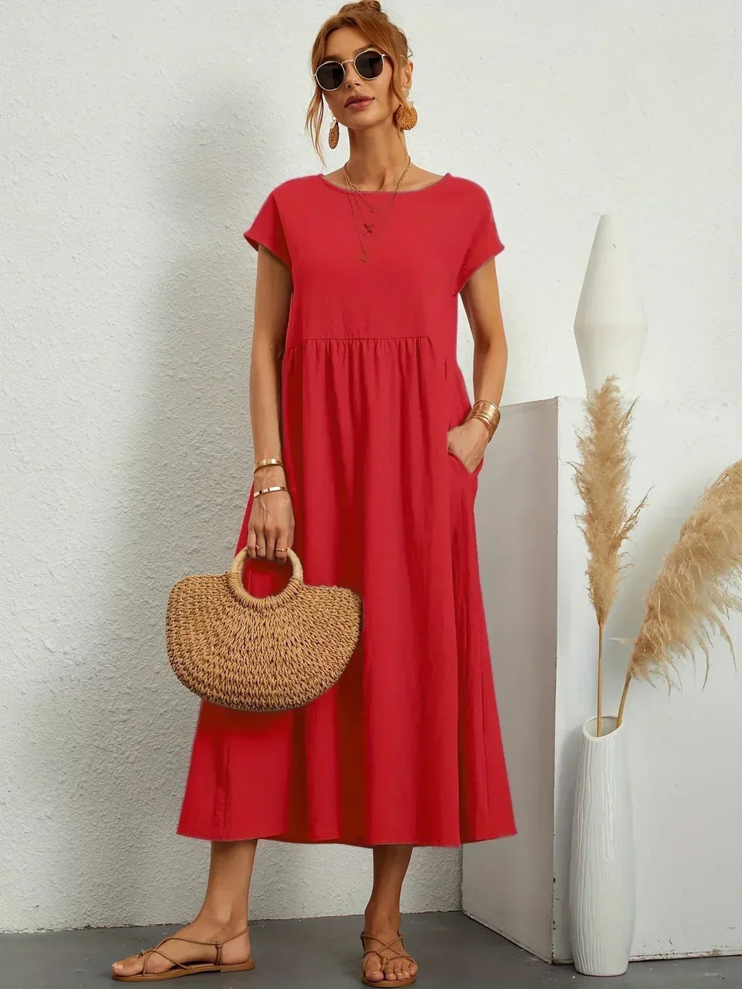 Alicia™ | Vestido midi fluido elegante