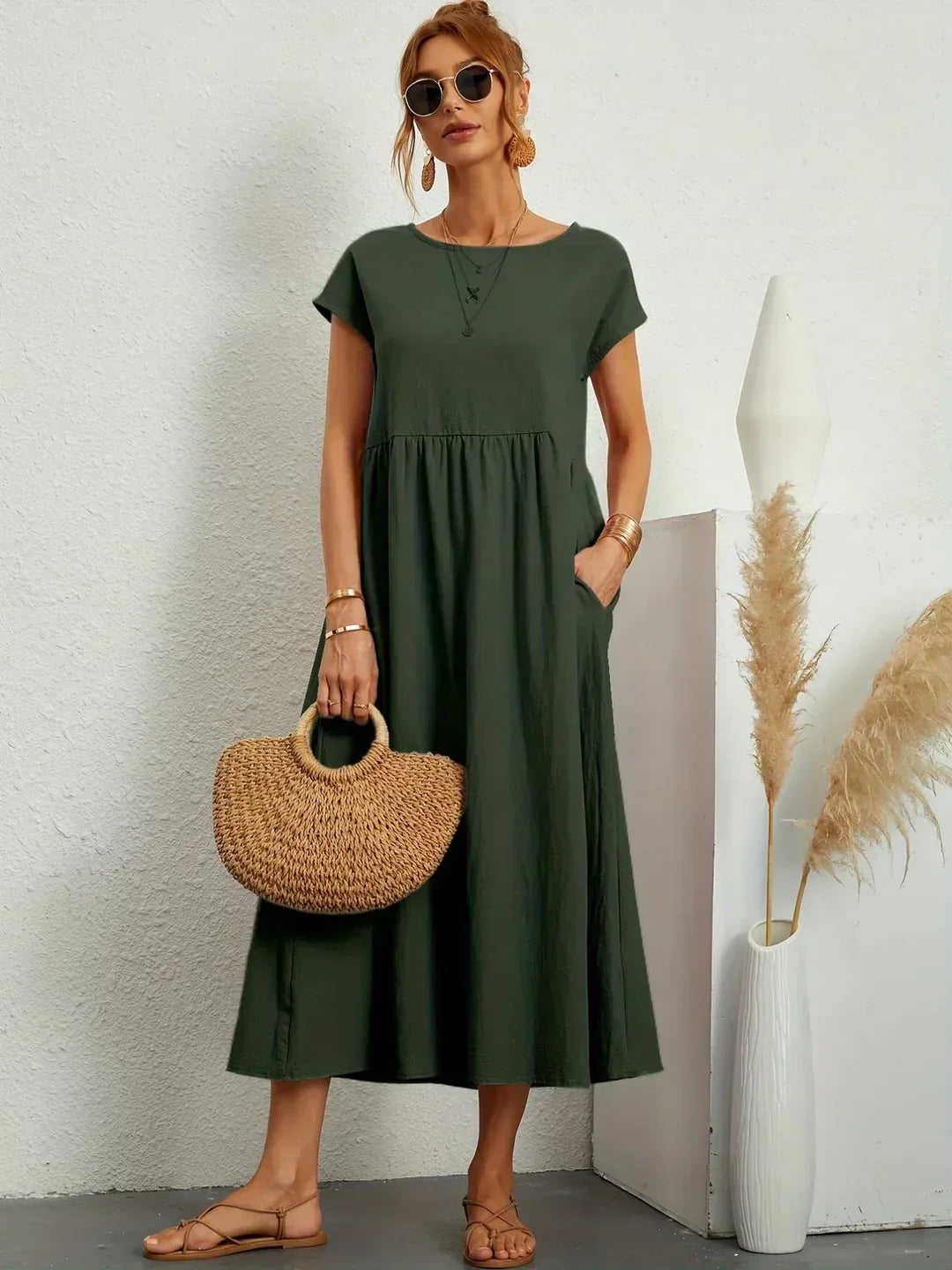 Alicia™ | Vestido midi fluido elegante