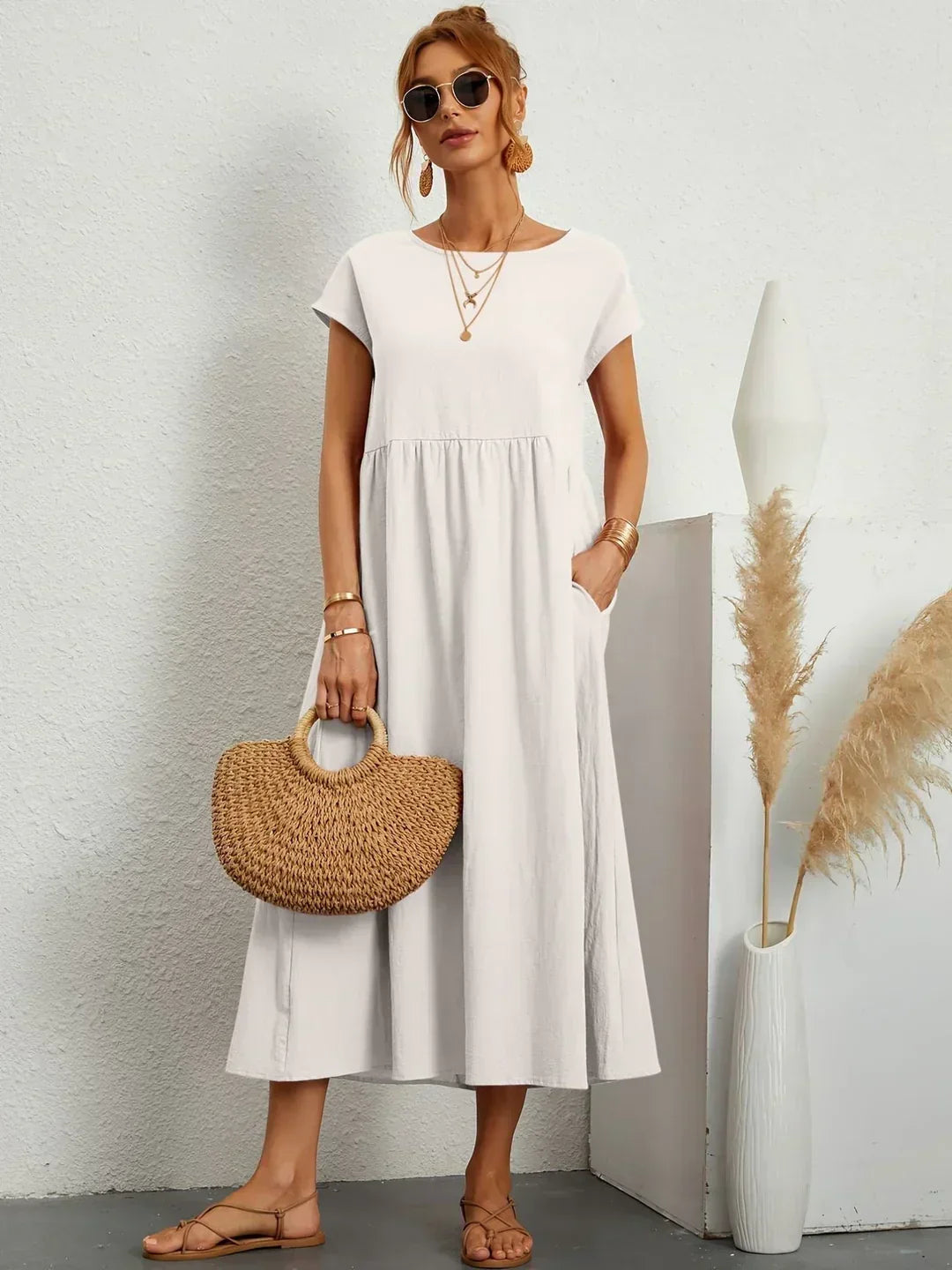 Alicia™ | Vestido midi fluido elegante