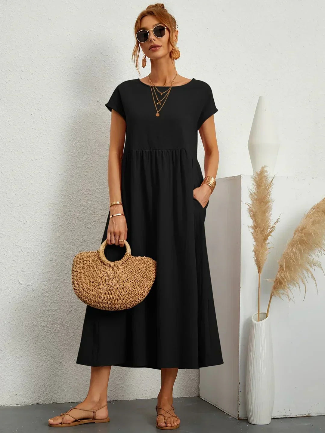 Alicia™ | Vestido midi fluido elegante