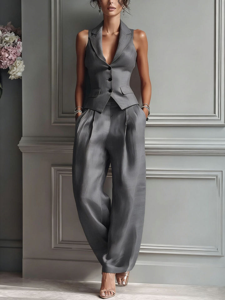 Carla™ | Conjunto escote V minimalista