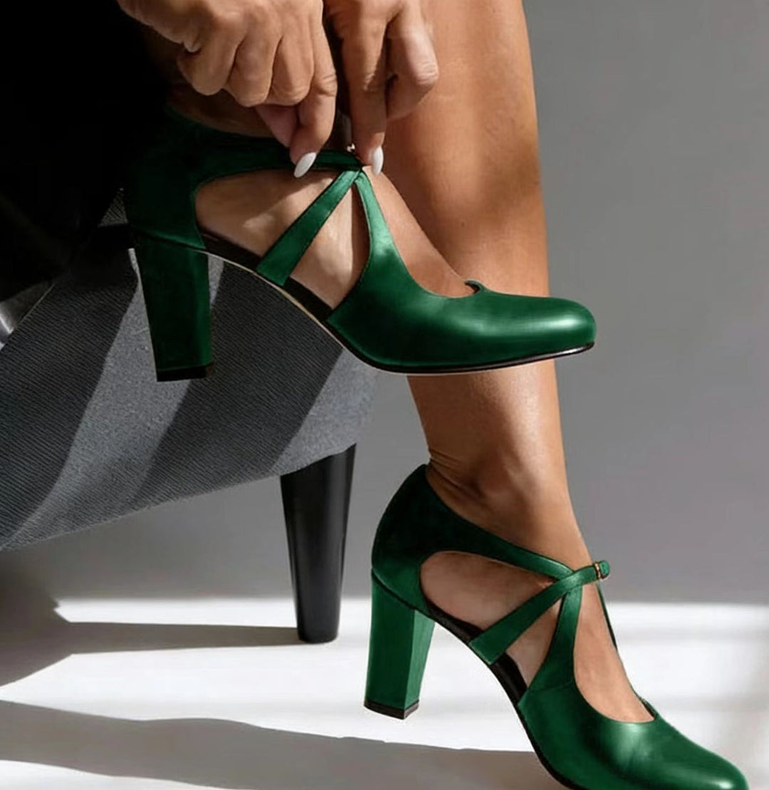 Raquel™ | Tacones de Cuero Elegante