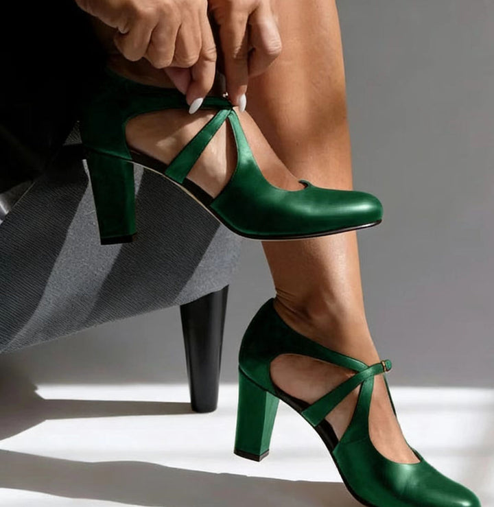 Raquel™ | Tacones de Cuero Elegante