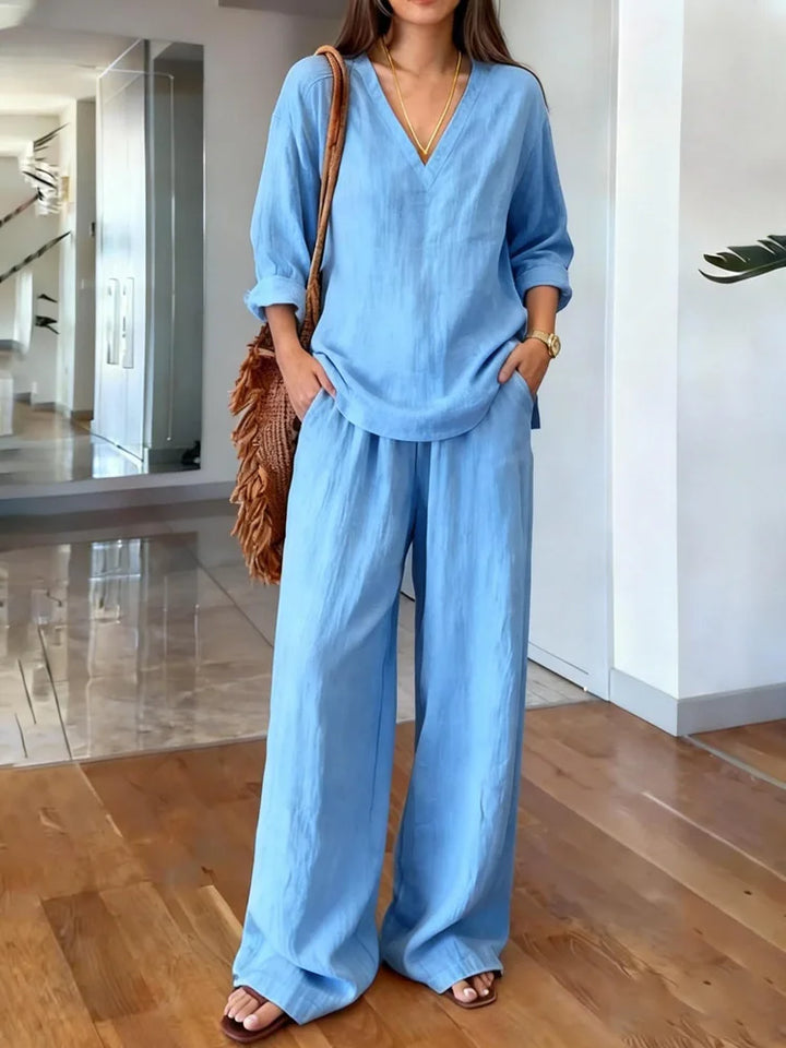 Isabel™ | Lino con escote V